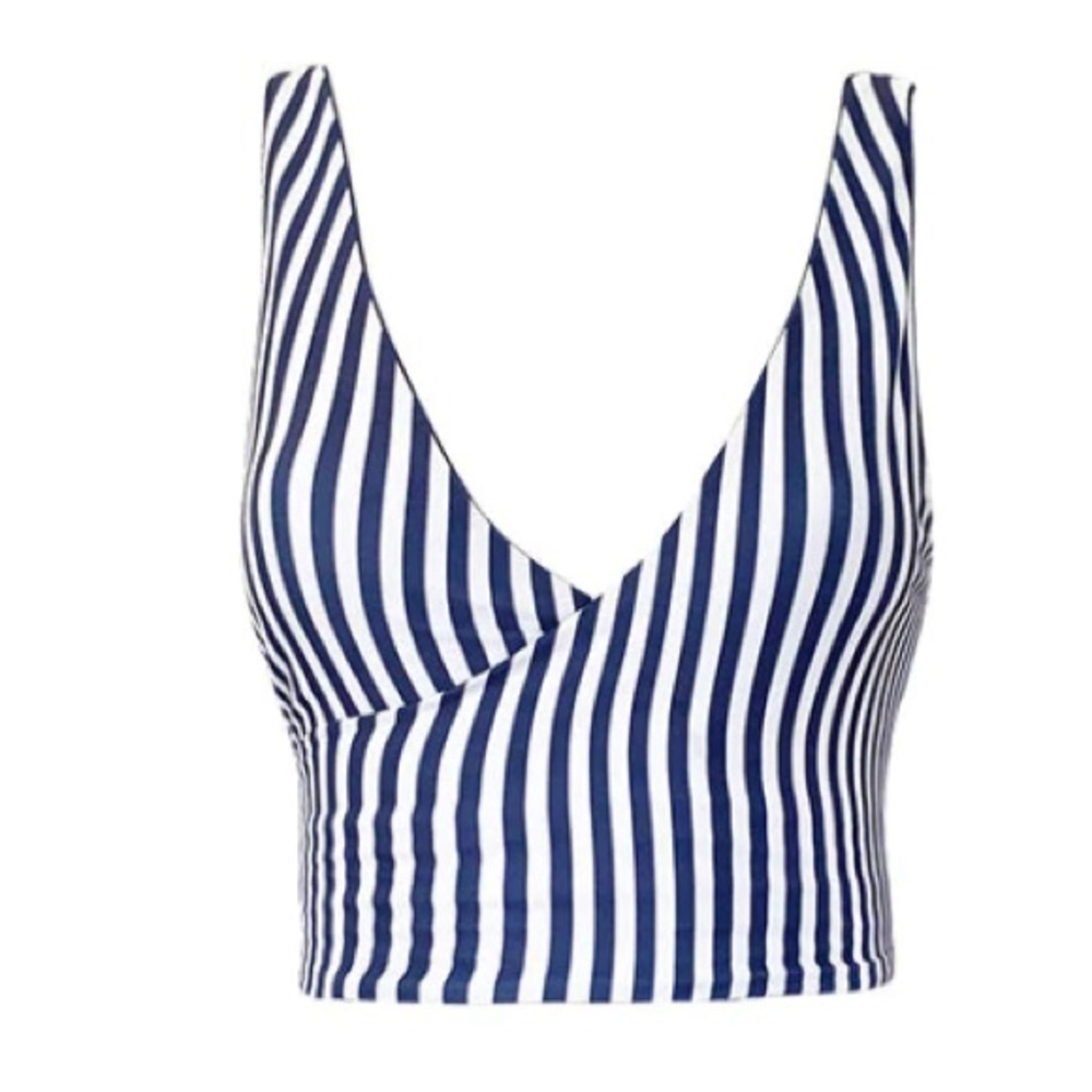 Baiia Hamptons Reversible Bikini Wrap Top L NWT